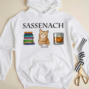 Sassenach Personalized Shirt Gift For Movie Lovers, Cat Lovers (Cat, Drink) - Shirts - GoDuckee