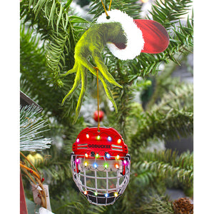 Special Hand Holding American Football Helmet Personalized Ornament - Ornament - GoDuckee