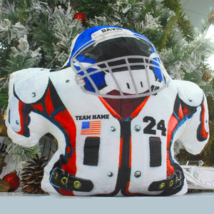 Helmet & Shoulder Pad - Custom Shape Pillow - Gift For Football Player - Pillow - GoDuckee