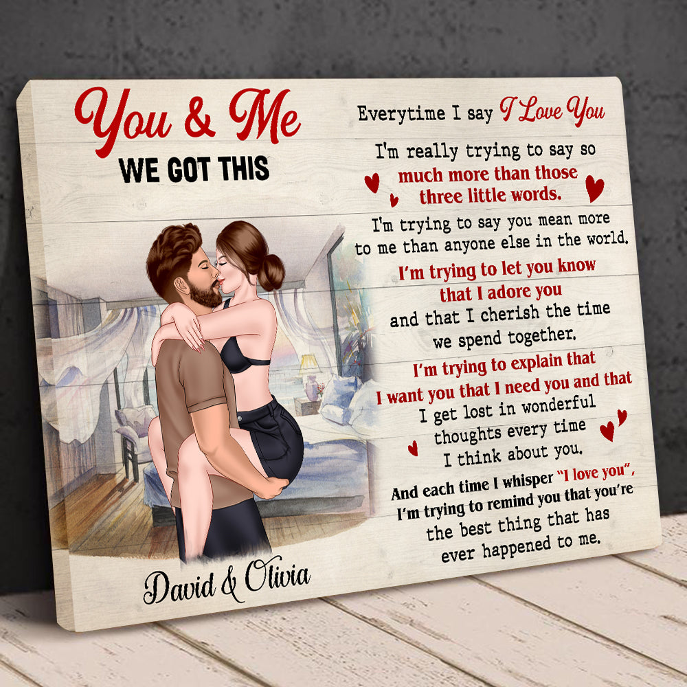 You and Me, We Got This - Sexy Couple Canvas, Personalized Canvas Print - Gift For Couple - Poster & Canvas - GoDuckee