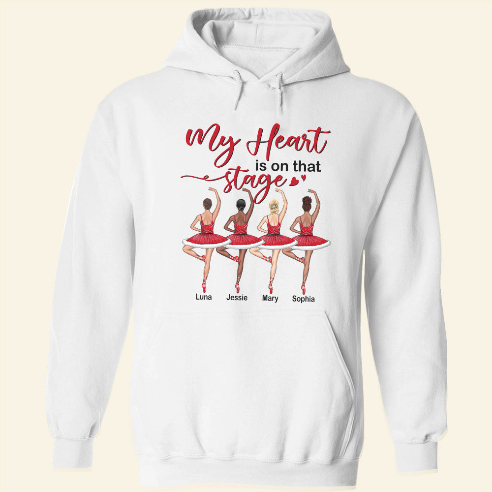 Ballet My Heart Is On That Stage Personalized Shirts - Shirts - GoDuckee