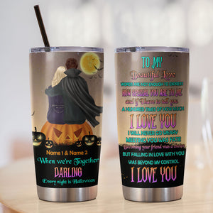 Personalized Couple Tumbler - When We're Together Darling Every Night - Dracula - Tumbler Cup - GoDuckee