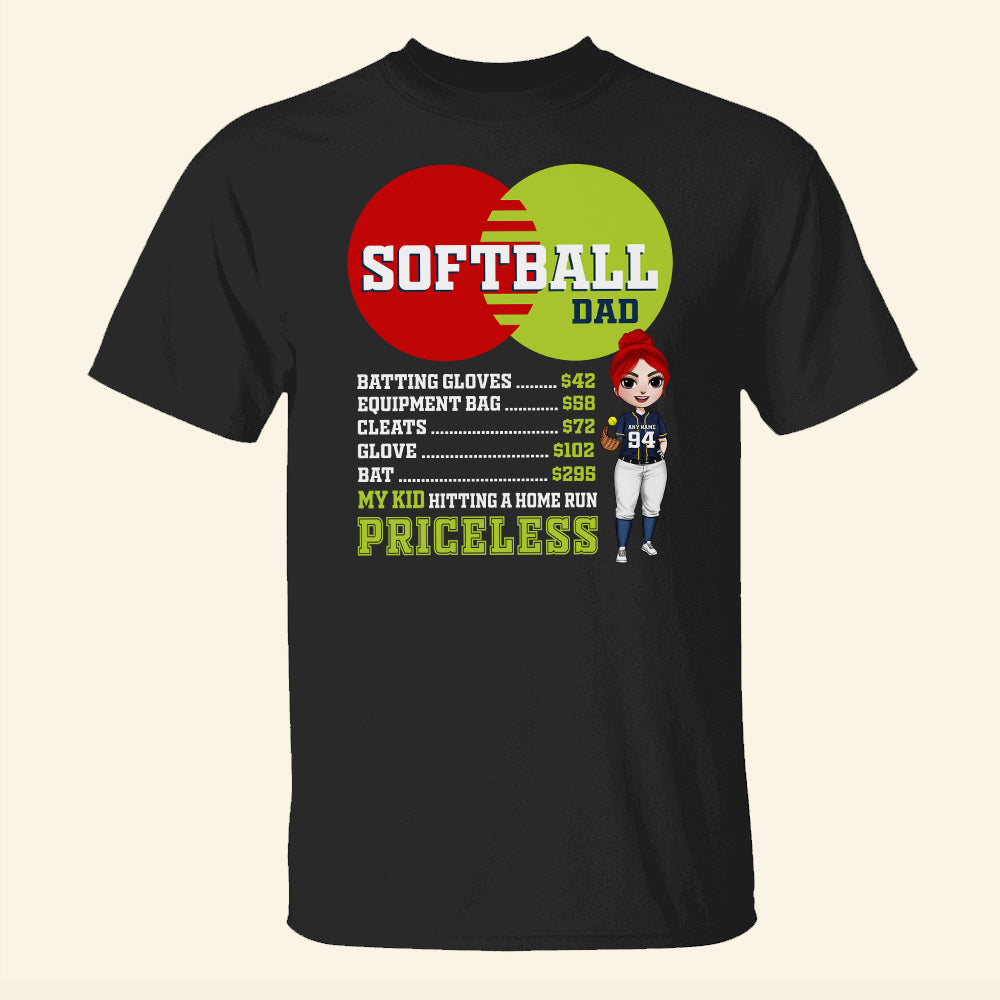 Softball My Kid Hitting A Home Run Priceless Personalized Shirts - Shirts - GoDuckee
