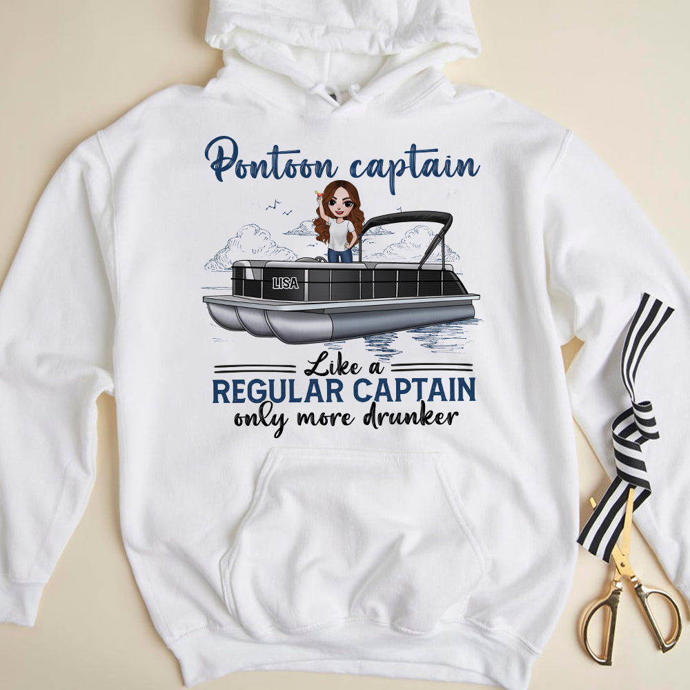Pontoon Captain Like A Regular Captain Only More Drunker Personalized Shirts - Shirts - GoDuckee