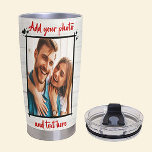 Personalized Couple Tumbler - Sometimes It’s Hard to Find Words to Tell You How Much I Love You - Tumbler Cup - GoDuckee