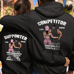 Couple Gym Supporter And Competitor - Personalized Shirt - Gift For Gymers - Shirts - GoDuckee