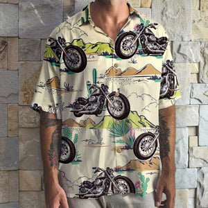 Biker Custom Photo Motorcyle Hawaiian Shirt, Aloha Shirt - Hawaiian Shirts - GoDuckee