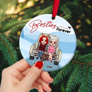 Besties Forever Personalized Friends Ornament, Gift For Friends - Ornament - GoDuckee