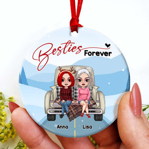 Besties Forever Personalized Friends Ornament, Gift For Friends - Ornament - GoDuckee
