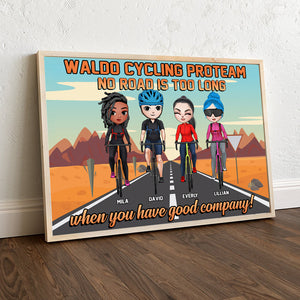Personalized Cycling Friends Poster - No Road Is Too Long When You Have Good Company - Poster & Canvas - GoDuckee