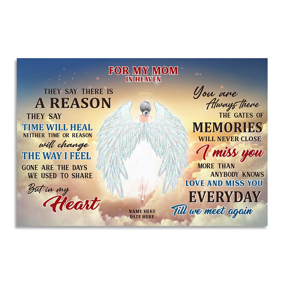 Personalized Heaven Poster - To My Mom in Heaven - Home Decor - GoDuckee