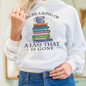 Books Sing Me A Song Of A Lass That Is Gone Personalized Shirts for Fans, Outlander Bookstack - Shirts - GoDuckee