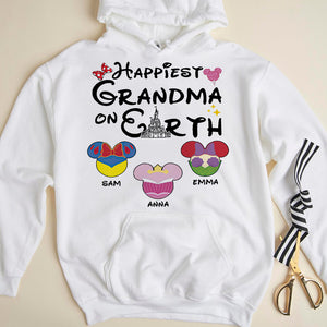 Mother Happiest Grandma On Earth Personalized Shirts - Shirts - GoDuckee