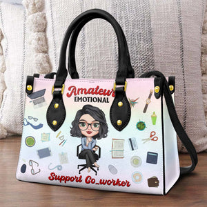 Office Girl Amateur Emotional, Personalized Leather Bag - Leather Bag - GoDuckee
