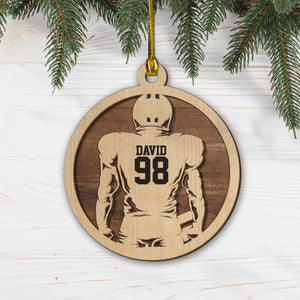 American Football Ornament - Personalized Layered Wood Ornament, Christmas Gift For American Football Lover - Ornament - GoDuckee