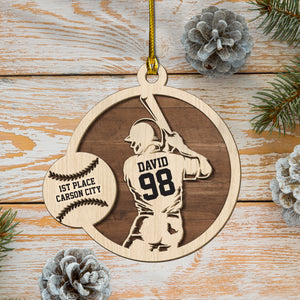 Basketball Player - Personalized Christmas Wooden Ornament, Basketball Ornament - Ornament - GoDuckee