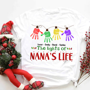 The Lights Of Nana's Life, Personalized Grandparent Shirt for Family Members - Shirts - GoDuckee