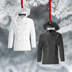 Chef Coat Uniform, Personalized Acrylic Shape Ornament Christmas Gift For Chef - Ornament - GoDuckee