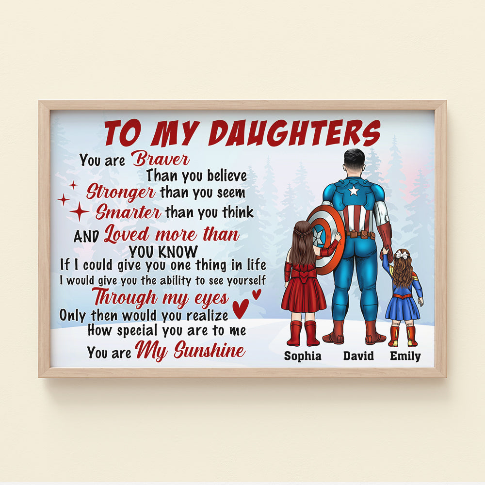 To My Super Daughter, You Are My Sunshine, Personalized Canvas Print - Poster & Canvas - GoDuckee