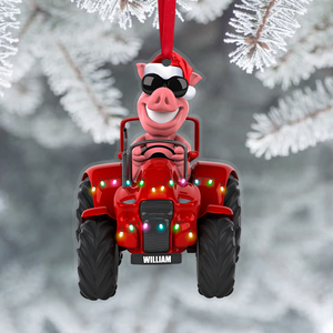 Farm Animal Tractor, Personalized Acrylic Ornament - Ornament - GoDuckee