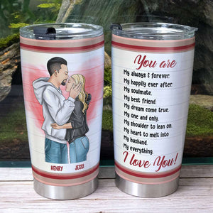 I Love You My Everything, Couple Kissing You Personalized Tumbler - Tumbler Cup - GoDuckee