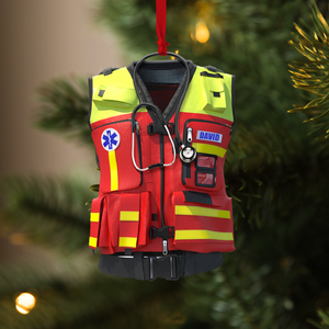EMT Paramedic Safety Vest, Custom Shape Ornament Gift For Paramedic - Ornament - GoDuckee
