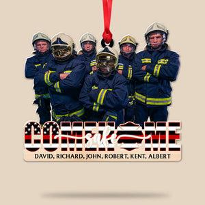 Come Home Safe Firefighter Custom Photo, Personalized Photo Shape Ornament - Ornament - GoDuckee