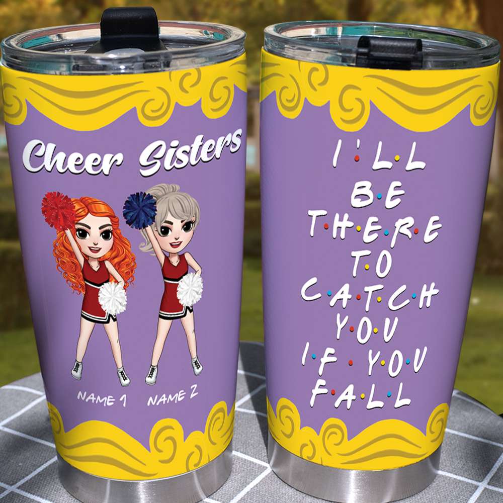 Cheerleading Party Cups With Lids and Straws: Cheerleading 