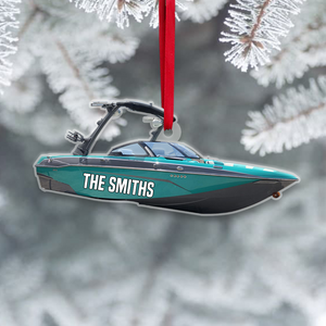 Wakeboarding Boat Water Skiing Boat Custom Shape Ornament - Ornament - GoDuckee