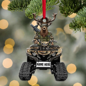 Hunting ATV, Deer Hunter Personalized Christmas Ornament Funny Gift For Hunter - Ornament - GoDuckee