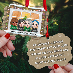 Friends Are Like Snow They Beautify Your Life Personalized Ornament - Ornament - GoDuckee