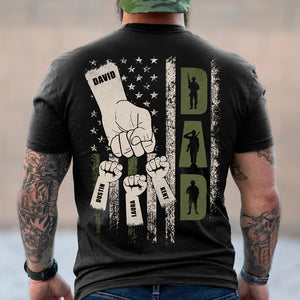 Veteran Dad Fist Thumb, Personalized Shirts, Gifts for Dads - Shirts - GoDuckee