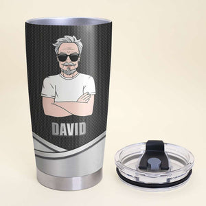 Personalized Tumbler For Papa, Old Man I'm A Grumpy Old Man I'll Just Shoot You And Be Done With It - Tumbler Cup - GoDuckee