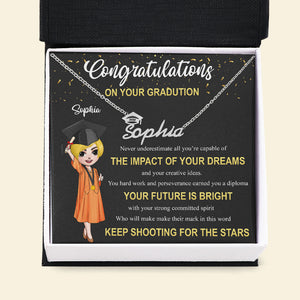 Personalized Graduation Necklace - Congratulations On Your Graduation - chibi graduate - Jewelry - GoDuckee