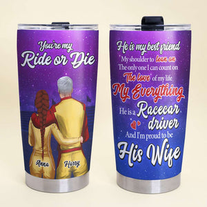 Personalized Racing Couple Tumbler - You're My Ride Or Die - Tumbler Cup - GoDuckee