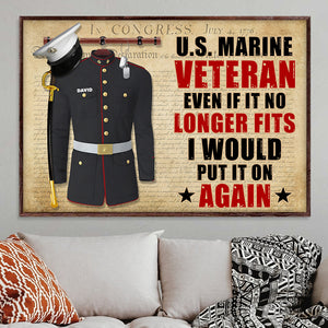 Personalized Uniform Marine Poster - I Would Put It Again - Retro - Poster & Canvas - GoDuckee