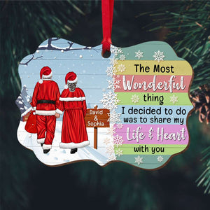 The Most Wonderful Thing Old Couple Medallion Wood Ornament - Ornament - GoDuckee