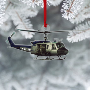 Personalized Veteran Ornament, Veteran Helicopter, Christmas Tree Decor - Ornament - GoDuckee