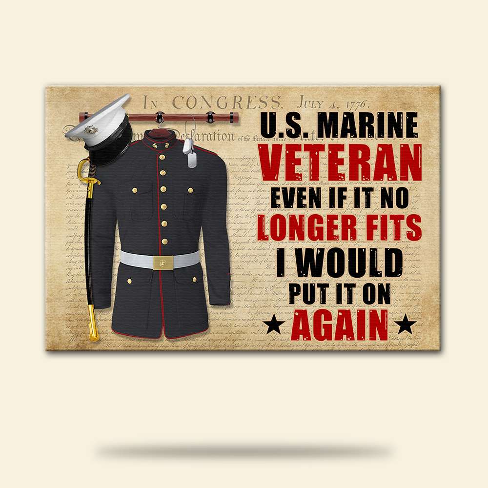 Personalized Uniform Marine Poster - I Would Put It Again - Retro - Poster & Canvas - GoDuckee
