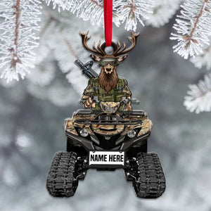 Hunting ATV, Deer Hunter Personalized Christmas Ornament Funny Gift For Hunter - Ornament - GoDuckee
