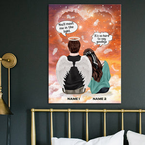 Heaven Husband My Wings Were Ready But My Heart Was Not Custom Wall Art - Poster & Canvas - GoDuckee