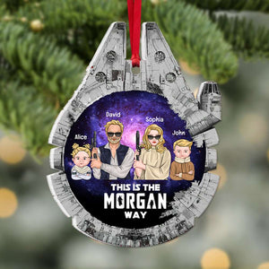 Best Family In The Galaxy Personalized Acrylic Custom Shape Ornament - Ornament - GoDuckee