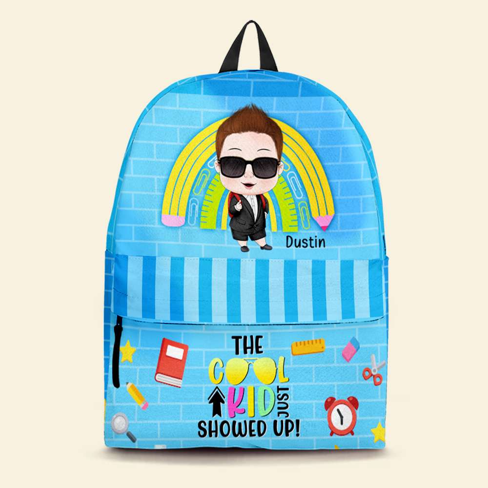Boss The Cool Kid Just Showed Up, Personalized Backpack, Back-to-school Gift for Kids - Backpack - GoDuckee