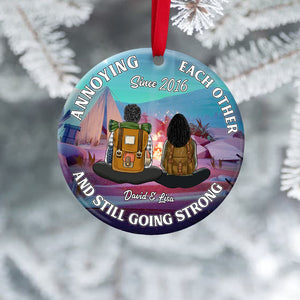 Camping Couple Annoying Each Other And Still Going Strong Personalized Ornament - Ornament - GoDuckee