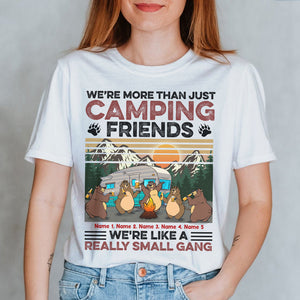 Personalized Camping Bear Shirts, We're like a really small gang, Beer Lovers, Friends - Shirts - GoDuckee