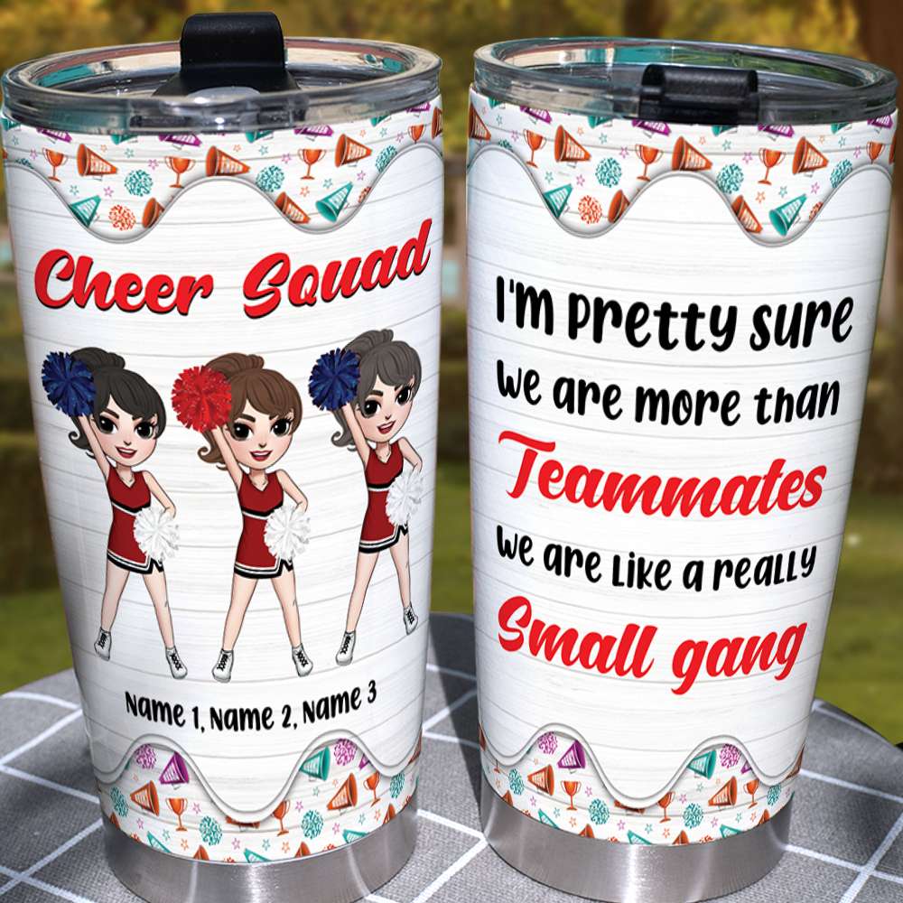 Cheerleading Party Cups With Lids and Straws: Cheerleading 