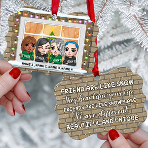 Friends Are Like Snow They Beautify Your Life Personalized Ornament - Ornament - GoDuckee