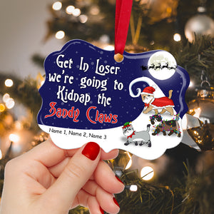 Cat Get In Loser We're Going To Kidnap The Sandy Claws Personalized Ornament Gift For Cat Lovers - Ornament - GoDuckee