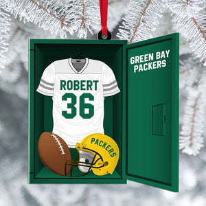 American Football Locker, Personalized Acrylic Ornament - Ornament - GoDuckee