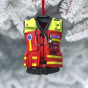 EMT Paramedic Safety Vest, Custom Shape Ornament Gift For Paramedic - Ornament - GoDuckee